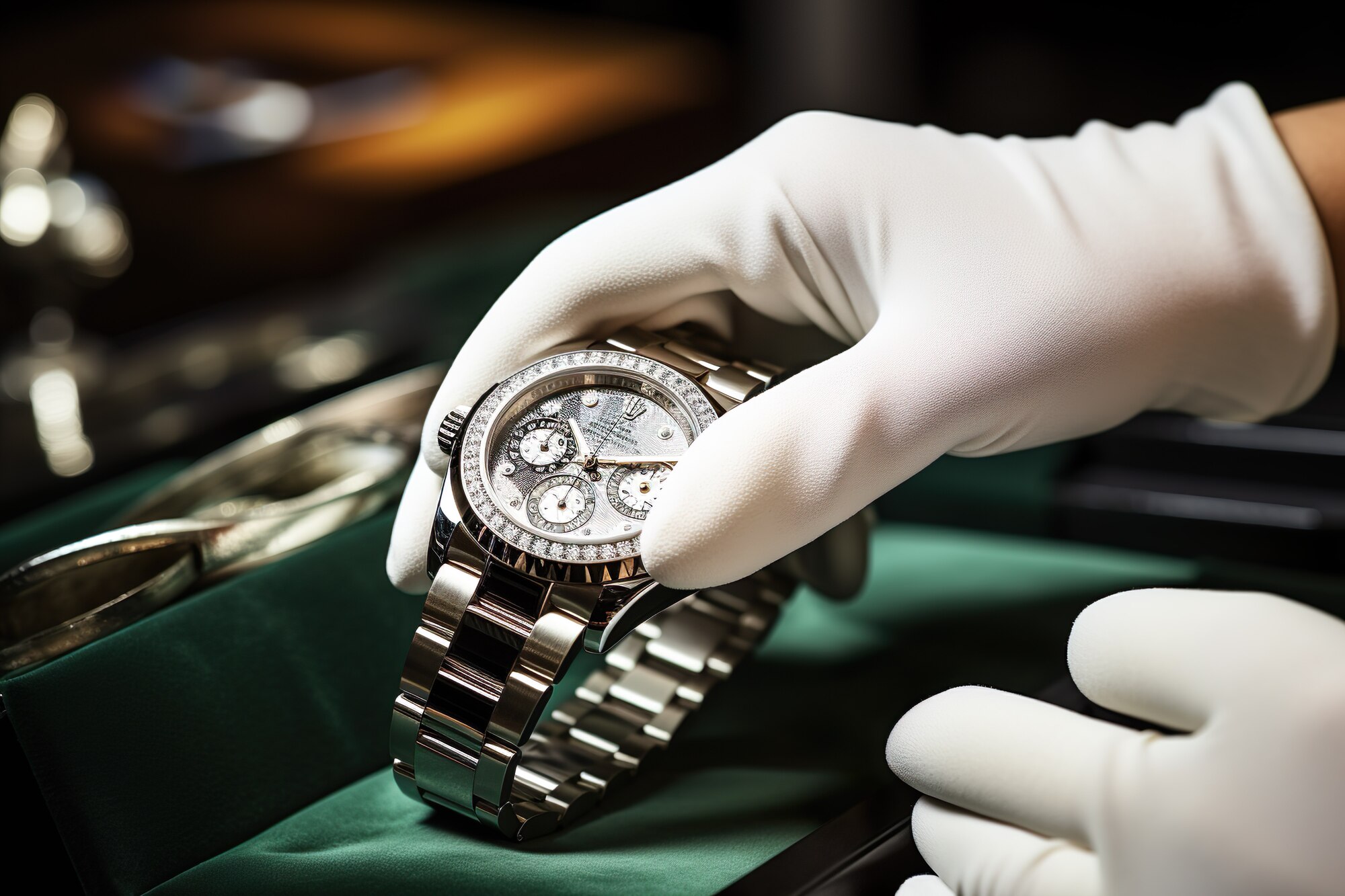 リユース事業における時計の査定